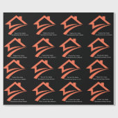 Stylish Unique Black Real Estate Agent Cadeaupapier (Vlak)