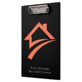 Stylish Unique Black Real Estate Agent Klembord (Links)