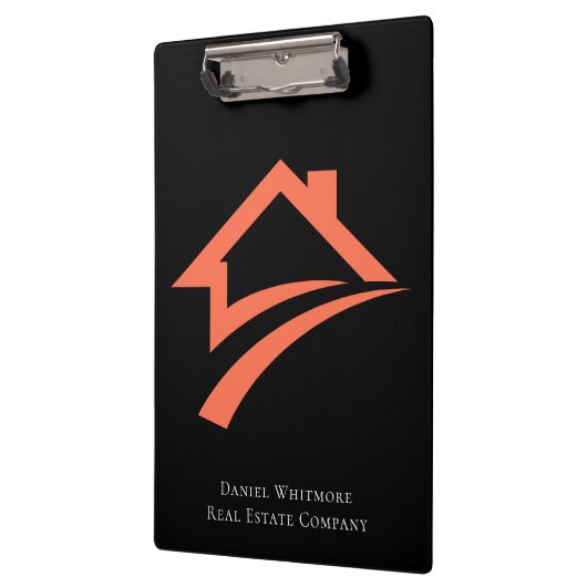 Stylish Unique Black Real Estate Agent Klembord (Links)