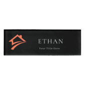 Stylish Unique Black Real Estate Agent Naambadge (Voorkant)