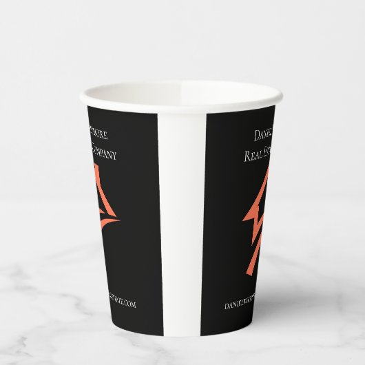 Stylish Unique Black Real Estate Agent Papieren Bekers (Links)