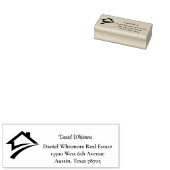Stylish Unique Black Real Estate Agent Rubberstempel (Gestempeld)