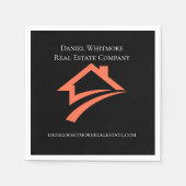Stylish Unique Black Real Estate Agent Servet (Voorkant)