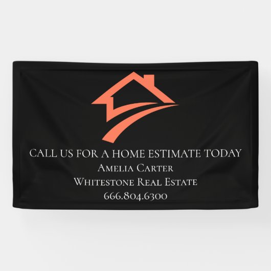 Stylish Unique Black Real Estate Agent Spandoek (Horizontaal)