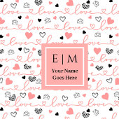 Stylish Valentine Bath Towel Love Text Lettering