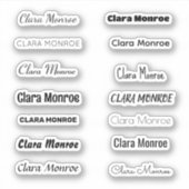 Stylish Vinyl Personalized Name Sticker (Devant)