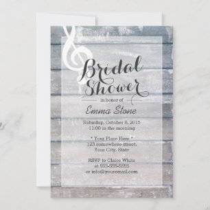 Stylish Weathered Musical Vrijgezellenfeest Kaart