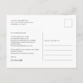 Stylish Wedding Photo Collage Hartelijk dank Briefkaart (Achterkant)