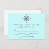 Stylish Wedding Response Card RSVP Kaartje (Voorkant / Achterkant)