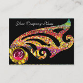 STYLISH WIL 2 MONOGRAM, RODE RUBY, fuchsia Visitekaartje (Achterkant)