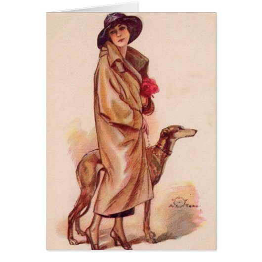 - Stylish Woman with Greyhound (Voorkant)