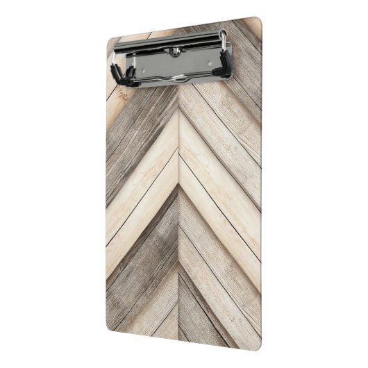 Stylish Wood Chevron Pattern Mini Klembord (Angled2)