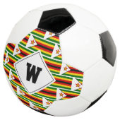 Stylish ZIMBABWE FLAG Monogram Voetbal (Drie kwart)