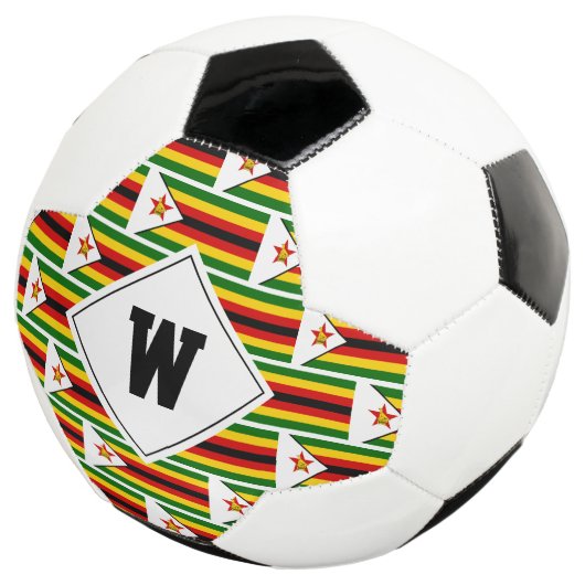 Stylish ZIMBABWE FLAG Monogram Voetbal (Drie kwart)