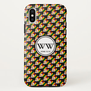 Stylish ZIMBABWE Monogram Abundant Life John 10:10 iPhone XS Hoesje