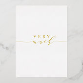 Stylisme Calligraphie Gold Foil Carte de remerciem (Verso)