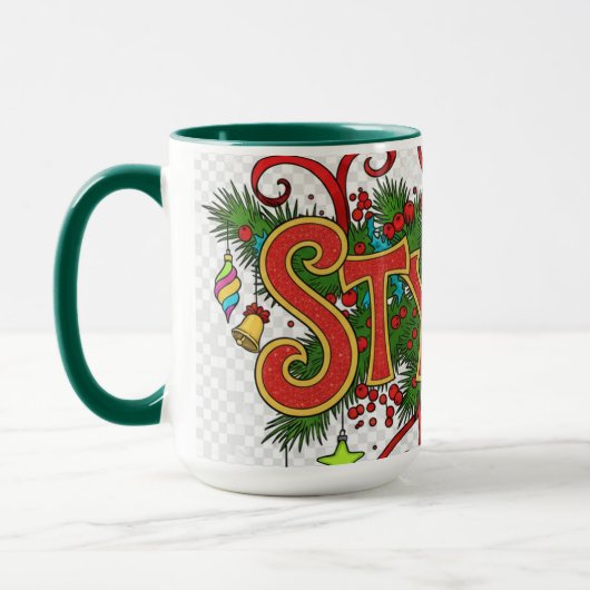 Stylist Beautician- Cute Festive Professionals Mug (Gauche)
