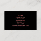 Stylist Black Roos Gold Visitekaartje met QR-code (Achterkant)