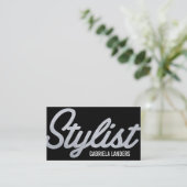 Stylist | Glitter Script (afspraakkaart) Afsprakenkaartje (Staand voorkant)
