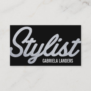 Stylist Glitter Script (afspraakkaart) Afsprakenkaartje