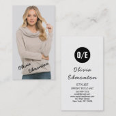 Stylist Mode Foto Aangepaste Sjabloon Minimalist Visitekaartje (Voorkant / Achterkant)