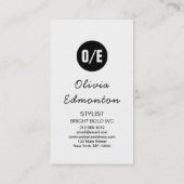 Stylist Mode Foto Aangepaste Sjabloon Minimalist Visitekaartje (Achterkant)