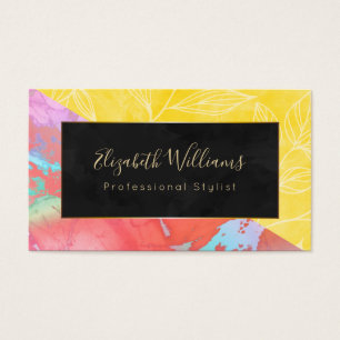 Stylist Moderne Tropische Kleuren Visitekaartjes