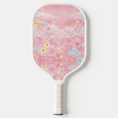 Stylist Roze Bloemen Pickleball Paddle (Achterkant)