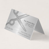 Stylist Silver Appointment Visitekaartjes (Voorkant)