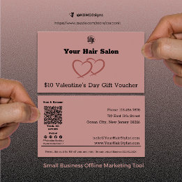 Stylist Valentijnsdag Gift $10 Gift Voucher Kaart