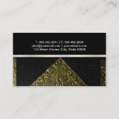 STYLIST / Zwarte en gouden tegels Visitekaartje (Achterkant)