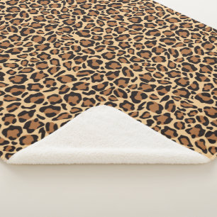 Stylista Leopard-afdrukpatroon Sherpa Deken