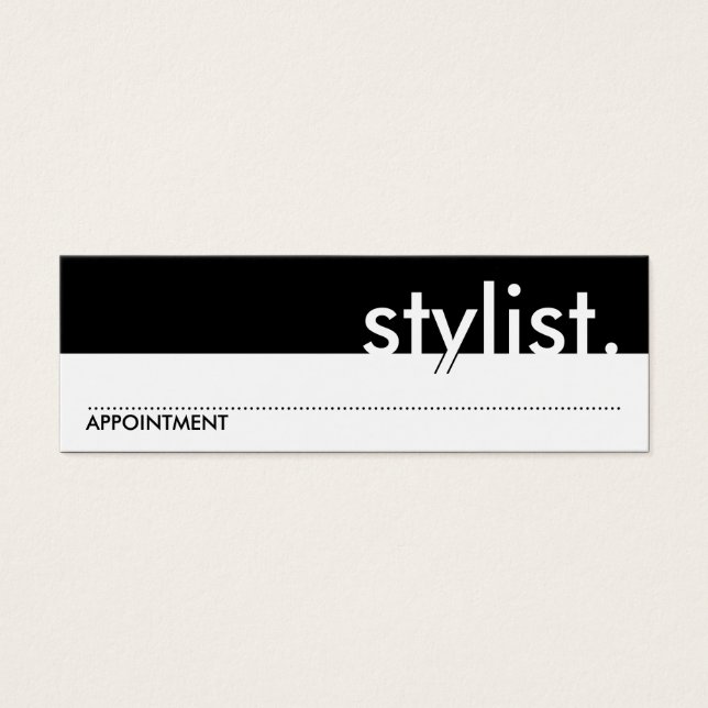 styliste. (Carte de rendez-vous) (Devant)