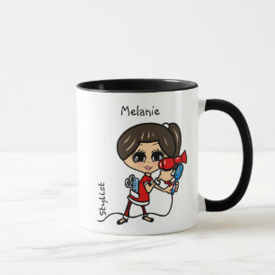 Styliste de cheveux personnalisées Mug Caricature