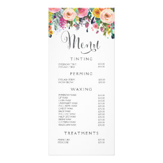 Styliste de Salon Floral Peint Menu Tarifs