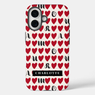 Styliste Sweet Heart Motif Monogramme coque iphone