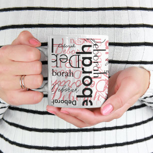 Stylistiquement Personnalisée Mug rose noir pour e