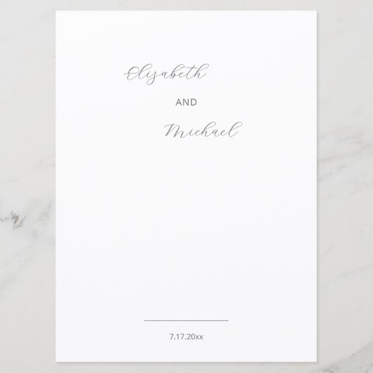 Stylized 3D Lily Flowers Blue Gold Menu (Achterkant)