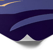 Stylized Bearded Figure Riding a Motorcycle Poster (Hoek)