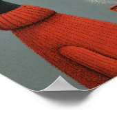 Stylized Black Dog Coffee Art Poster (Hoek)