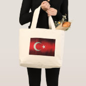 Stylized Flag of Turkey Grote Tote Bag (Voorkant (product))