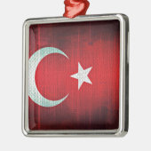 Stylized Flag of Turkey Metalen Ornament (Links)