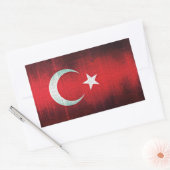 Stylized Flag of Turkey Rechthoekige Sticker (Envelop)