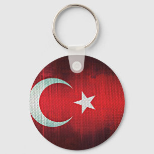 Stylized Flag of Turkey Sleutelhanger
