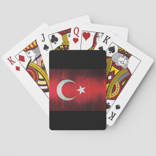 Stylized Flag of Turkey Speelkaarten (Achterkant)