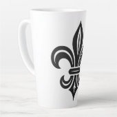 "Stylized Fleur-de-lis" Latte Mug (Angle gauche)