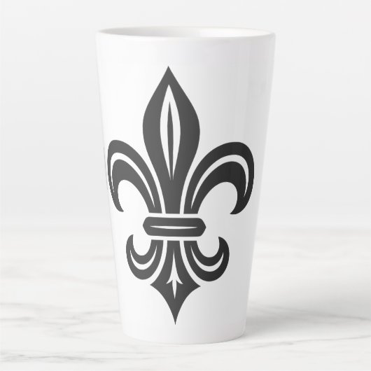 "Stylized Fleur-de-lis" Latte Mug (Devant)