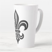 "Stylized Fleur-de-lis" Latte Mug Latte Mok (Rechterhoek)