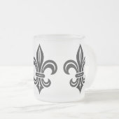 "Stylized Fleur-de-lis" Mug Matglas Koffiemok (Voorkant rechts)
