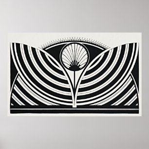 Stylized Floral Pattern Poster